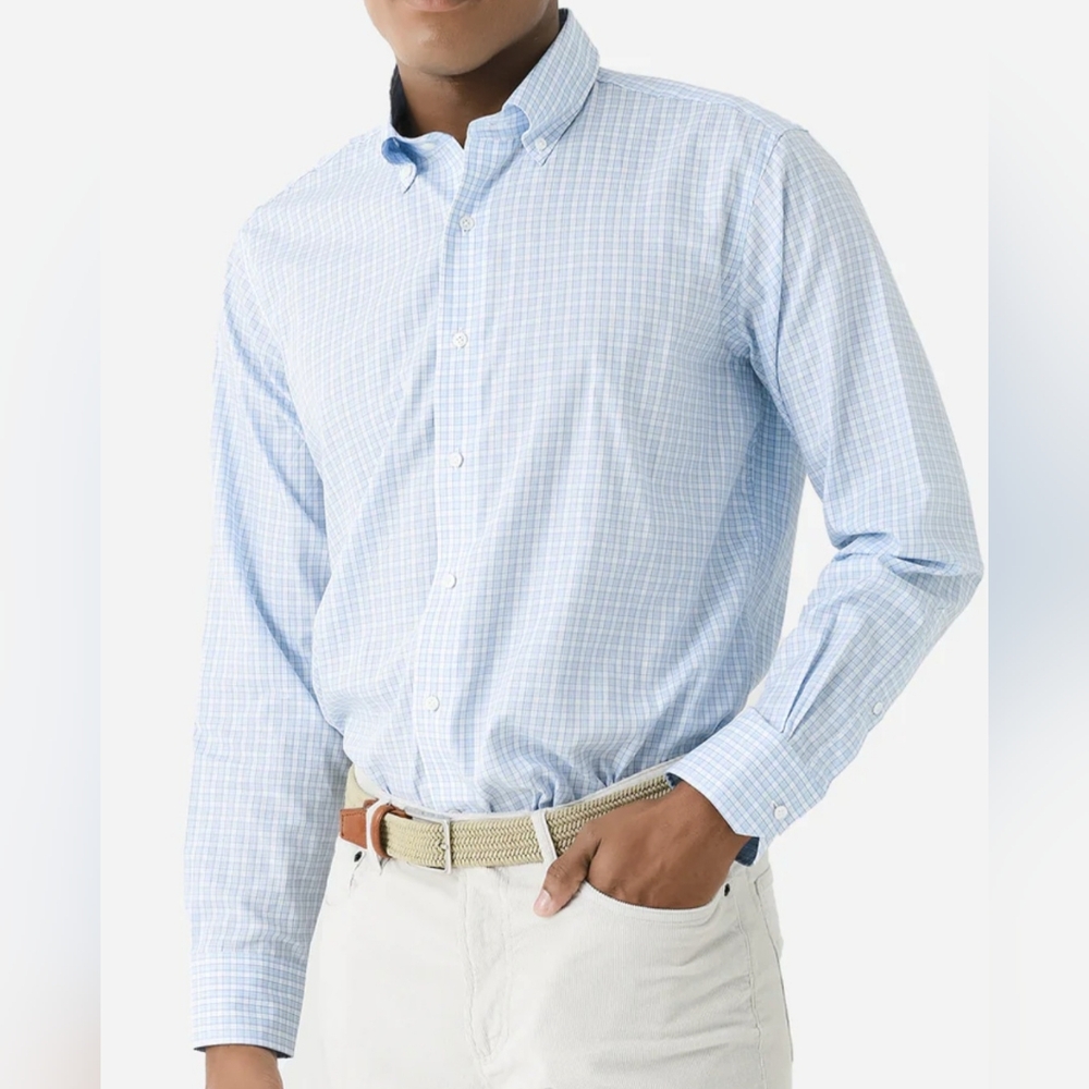 PETER MILLAR Crown Crafted Men's Seawell Cotton Sport Shirt XL